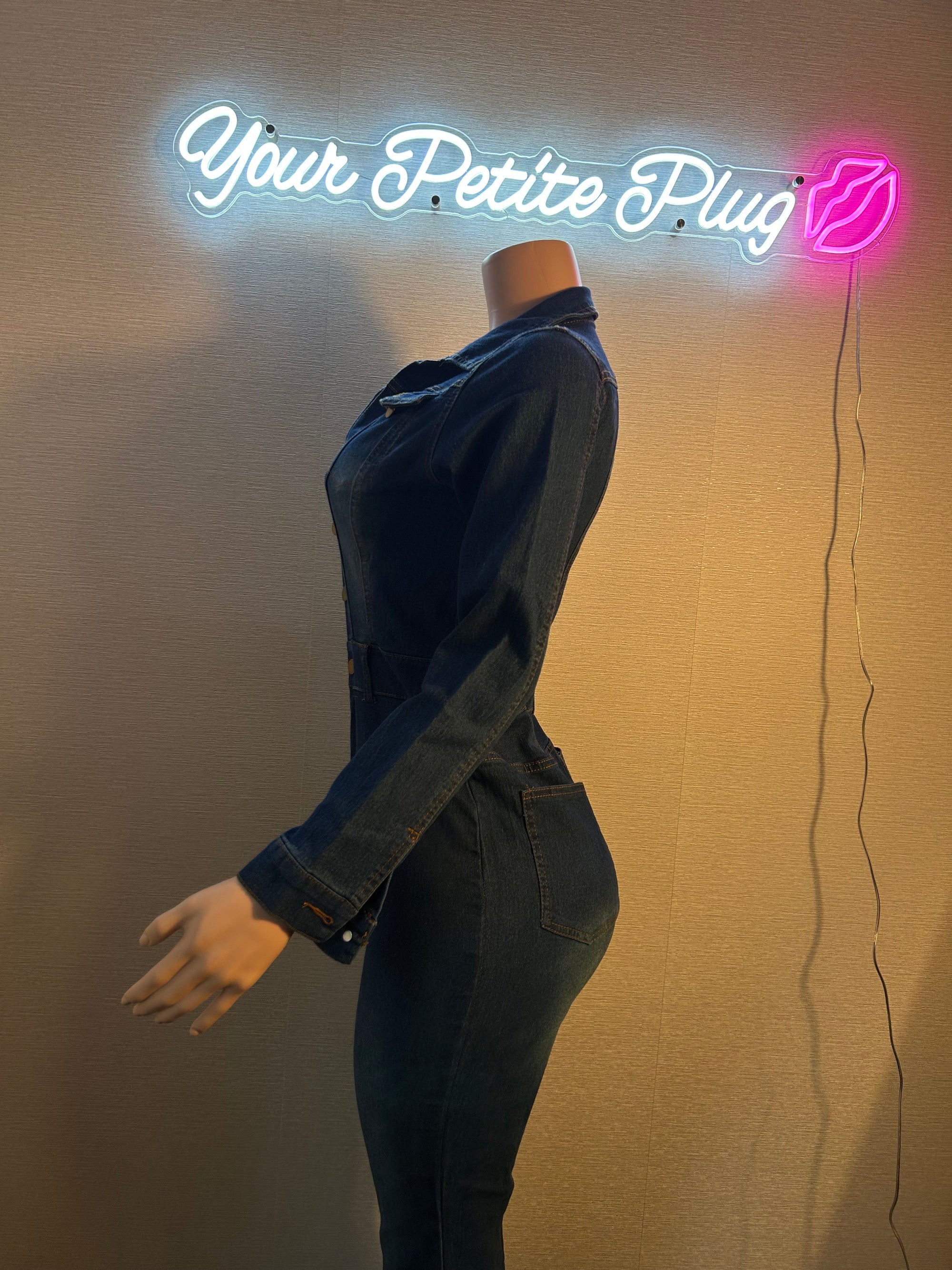 Show Stopper - Dark Denim Jumpsuit