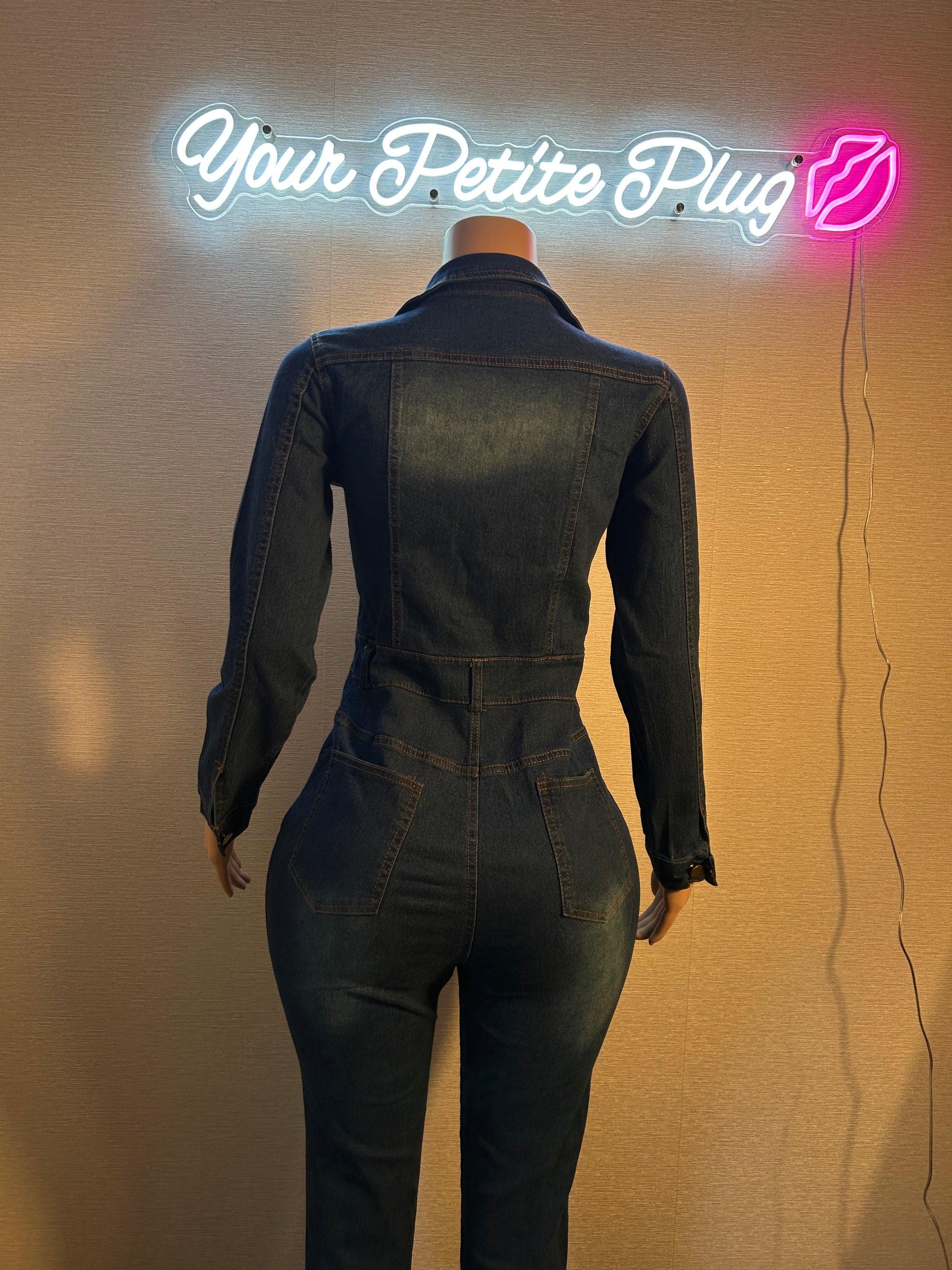 Show Stopper - Dark Denim Jumpsuit