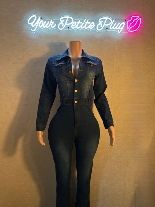 Show Stopper - Dark Denim Jumpsuit